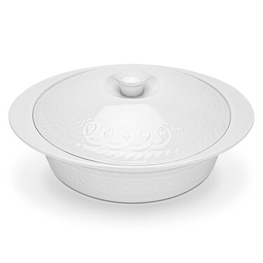 Форма для запікання Fissman кругла з кришкою PARMIGIANO 292х25х72 см / 17 л порцеляна (13708)