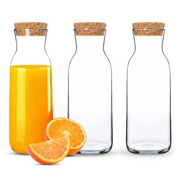 Скляний графин 1 л з кришкою 3 шт KONZEPT