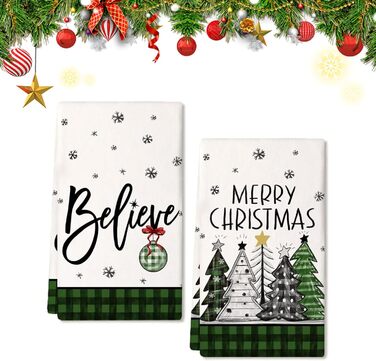 Набор из 2 рождественских кухонных полотенец 60 х 40 см Xmas 1 Yaclonq