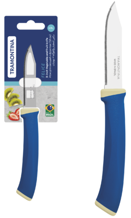 Нож для овощей Tramontina Felice blue, 78 мм (7096819)