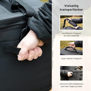 Сумка-холодильник CAMPWERK 25 л водонепроникна, ізольована та міцна ідеально підходить для кемпінгу, активного відпочинку на свіжому повітрі та пікніків