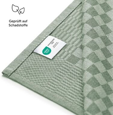 Кухонні рушники бавовняні 50 x 70 см, набір 5 предметів, зелені Blumtal