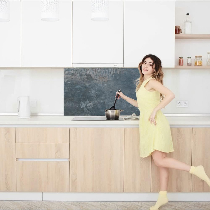 Дизайнерський кухонний фартух з алюмінієвого композиту, кухонний фартух, товщина 3 мм, 60x100 см, (темне покриття)