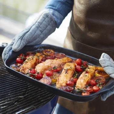 Блюдо для грилю 42,5х27,5 см, чорний 717547 BBQ Emile Henry