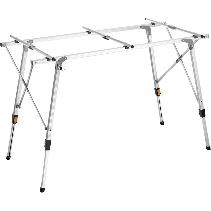 Складной алюминиевый стол для кемпинга 120 x 70,5 см серебряный tectake