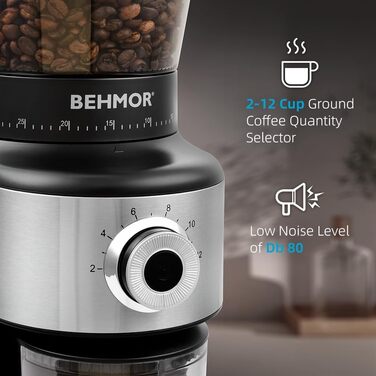 Кавомолка з конічними жорнами Behmor