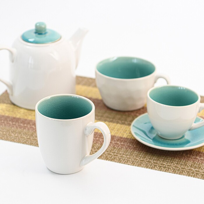 Кухоль Fissman CELINE 350 мл, колір лазурний кераміка (6224)