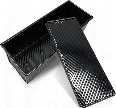 Форма для випікання тостів 1000 г з кришкою, ‎33 x 13 x 12 см чорна Hikaproligt