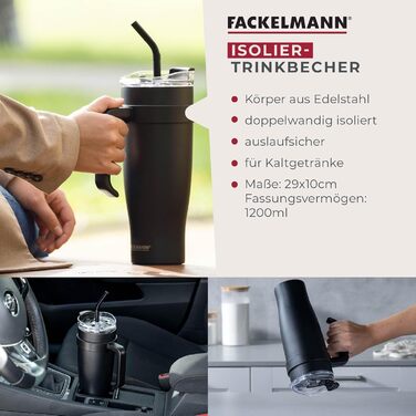 Термокухоль 1200 мл, чорний Fackelmann