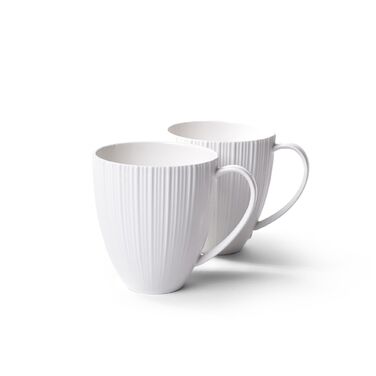 Комплект из двух кружек Fissman ELEGANCE WHITE фарфор 400 мл (9353)