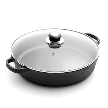 Чугунная сковорода со стеклянной крышкой Ø30 см GRILLI 777191 Код: 012714