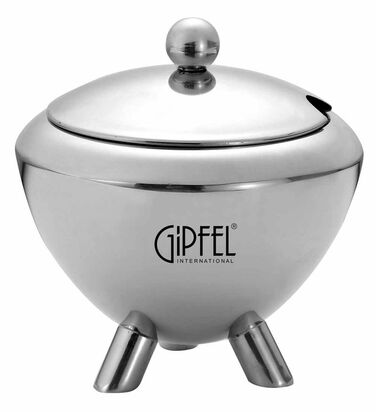 GIPFEL Цукорниця OREOLE на ніжках 10,2х11, 2 см 400 мл (нерж. сталь) 9831 GIPFEL