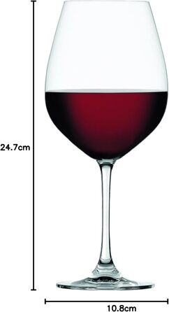 Набір келихів Spiegelau Bordeaux, 4 шт., Європейський безсвинцевий кришталь, Класична ніжка, Безпечно мити в посудомийній машині, Подарунковий набір келихів для червоного вина професійної якості, 640 мл (Келихи для бургундського вина)