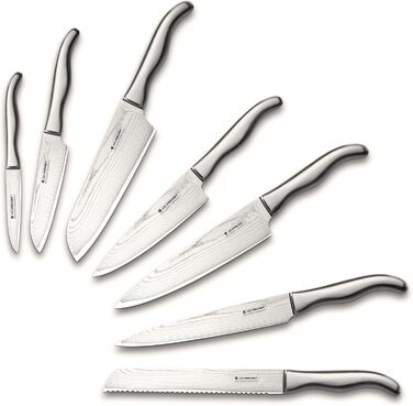 Нож шеф-повара, 15 см дамасская сталь, нержавеющая сталь Le Creuset