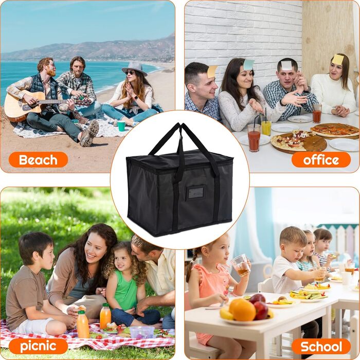 Ізотермічна ланч-сумка 16 л чорна SUOXU