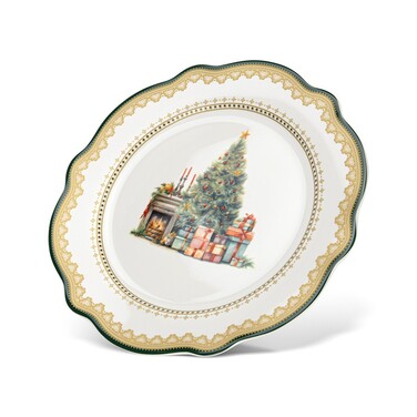 Тарелка Fissman 20 см CHRISTMAS EVE фарфор (13756)