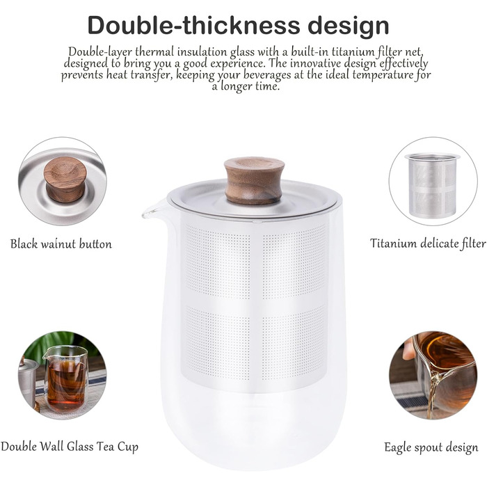 Скляна чашка для чаю з подвійними стінками 250 мл. Boundless Voyage