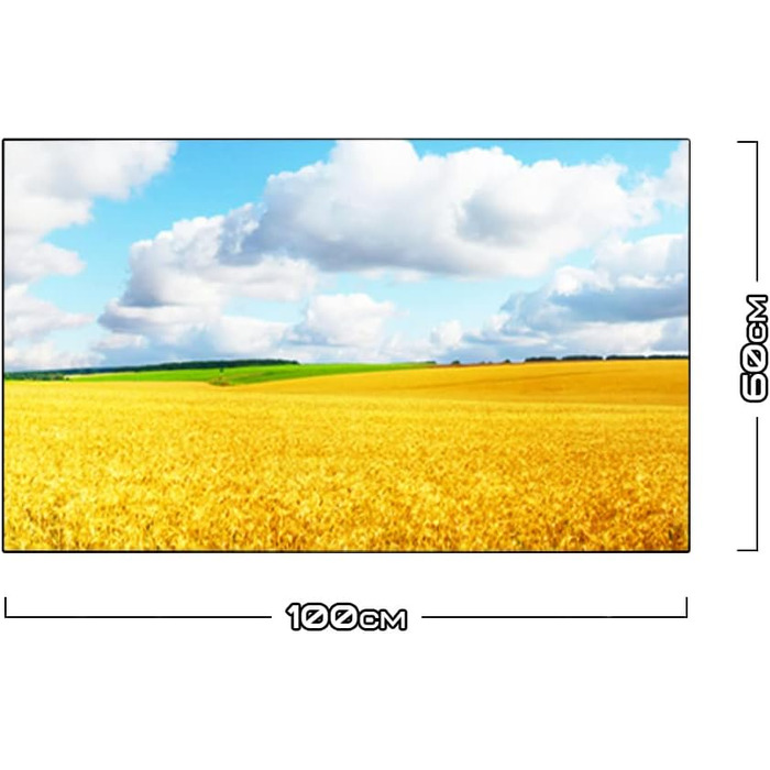 Дизайнерський кухонний фартух з алюмінієвого композиту, кухонний фартух, товщина 3 мм, 60x100 см, (пшеничне поле)