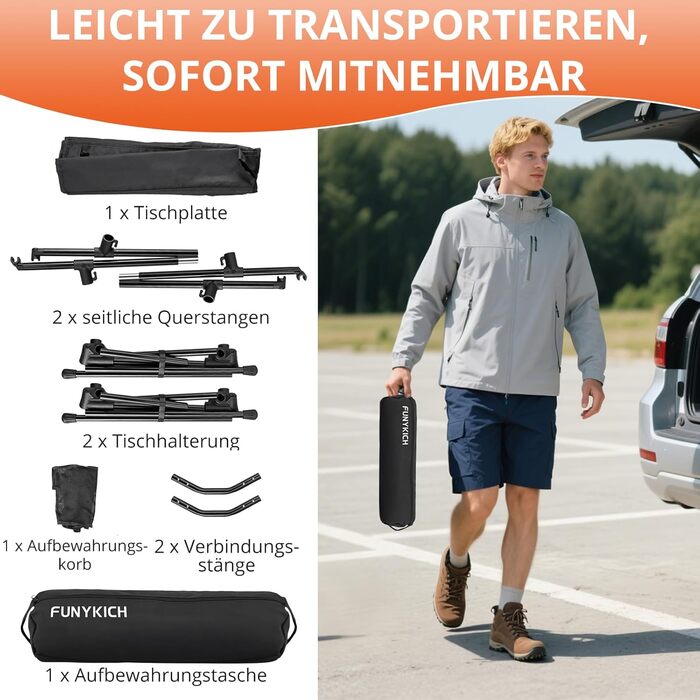 Складной кемпинговый стол 59 x 43 x 51 см FUNYKICH