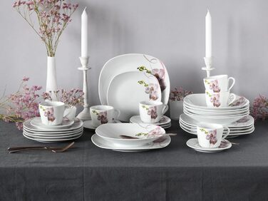 Набір посуду на 6 персон, 30 предметів Square Orchidee Creatable