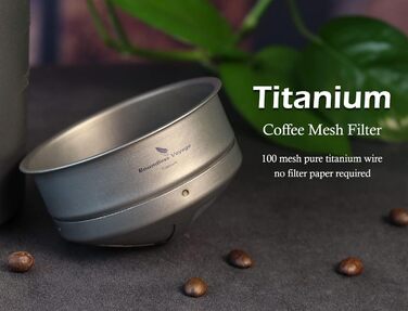 Титановий кавовий сітчастий фільтр, титан 1 шт. Boundless Voyage