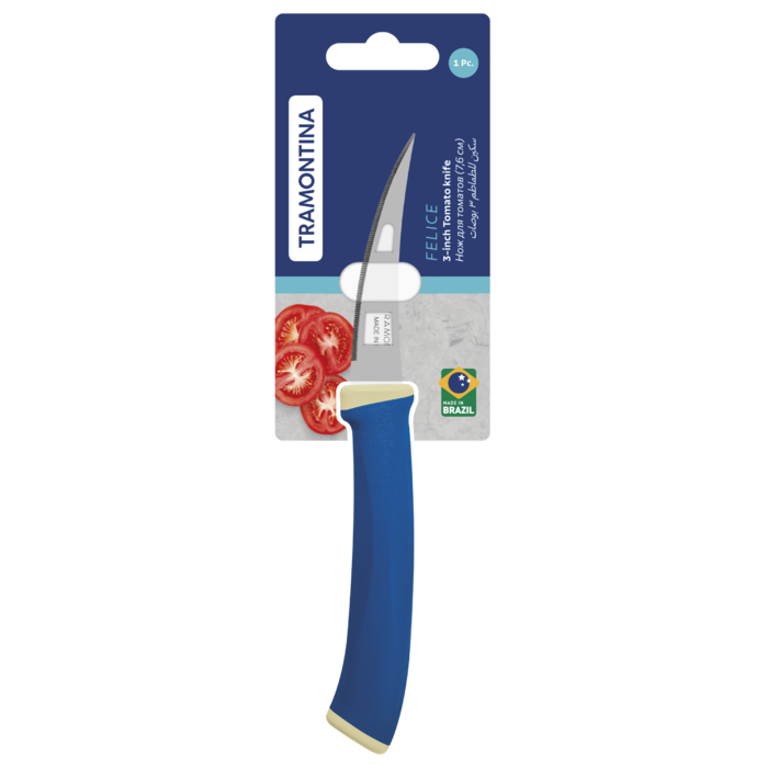 Нож для томатов Tramontina Felice blue, 76 мм (7081465)