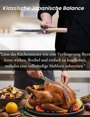 Японський набір ножів з дамаської стал Jingseiho