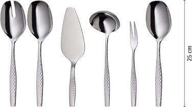 Набір столових приборів WMF Sentic для 12 осіб, 66 предметів посуду, ергономічний, захист Cromargan, можна мити в посудомийній машині, ковані обідні ножі, коробка для столових приборів 1270006341