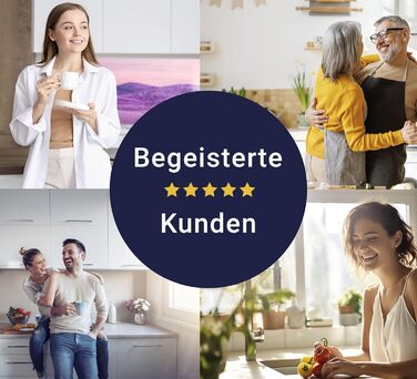 Кухонний фартух timalo зі скляним виглядом Північне море, очерет, захід сонця, океан, солома 2 мм акрилове скло Бризок настінний для плити, кухонний скляний фартух, акрилова скляна настінна панель, панель для фартуха (80 x 50 см, 306- Фіолетовий пейзаж)