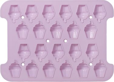 Форма для випічки у вигляді мороженок, 24,5 x 17,5 x 2,5 см, рожева, RBV Birkmann