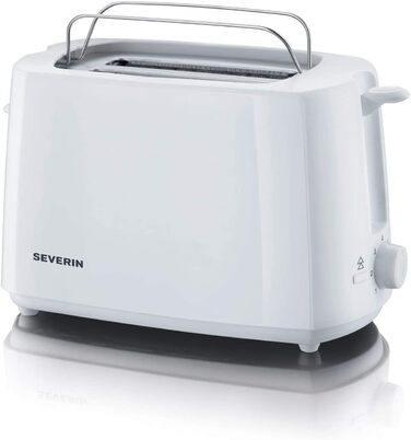 Автоматичний тостер SEVERIN, тостер з насадкою для булочок, високоякісний тостер з піддоном для крихт і потужністю 700 Вт, AT 2287 (білий)