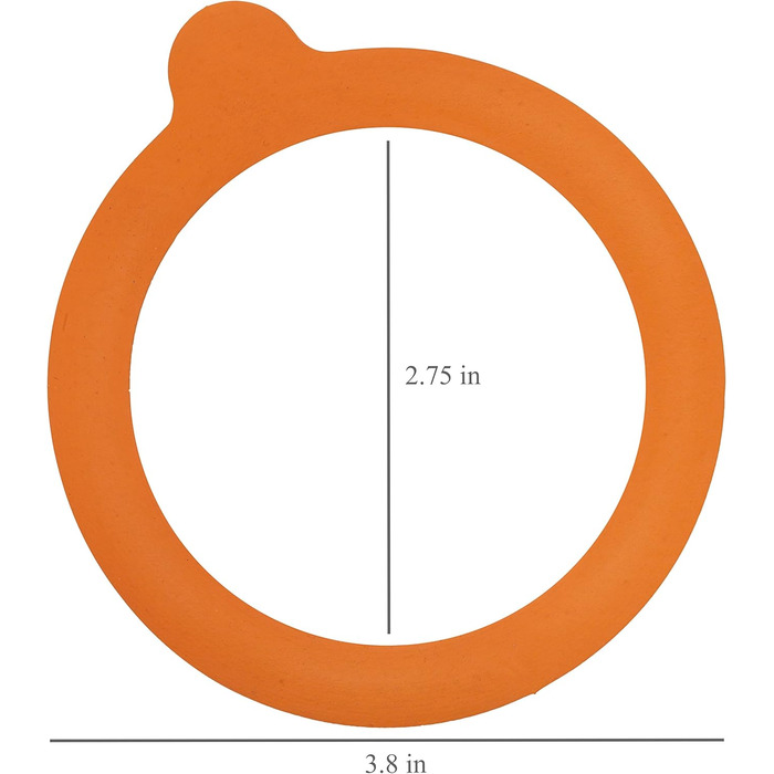 Резиновые уплотнители для банок 0,35-2 л, набор 6 предметов, оранжевые Kilner