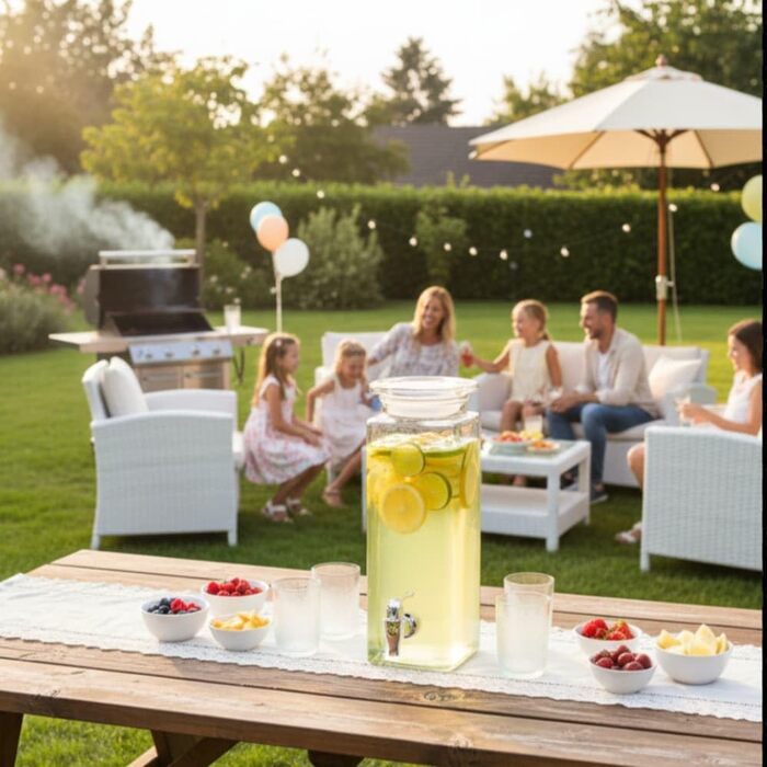 Скляний диспенсер для напоїв 2,5 л Mary's KITCHEN TOOLS