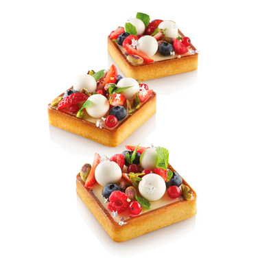 TARTE RING SQUARE 80x80 MM H20 MM Пластикові кільця 6 шт