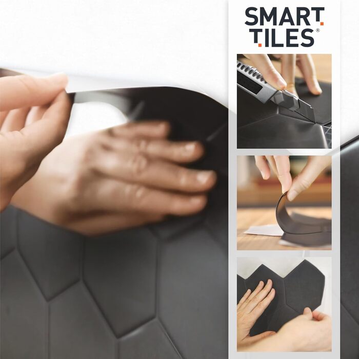 Наклейки для плитки, що самоклеяться - упаковка з 5 аркушів 29,36 см x 21,29 см - 3D самоклеючі ПВХ наклейки для плитки та фартуха для кухні, ванної кімнати та стін, кольорова та водонепроникна плитка (чисто-білий колір)