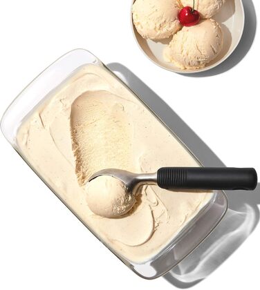 Ергономічна ложка для морозива OXO Good Grips з ежектором нержавіюча сталь 11,7 x 26,7 см, курок (вигнута, чорна)