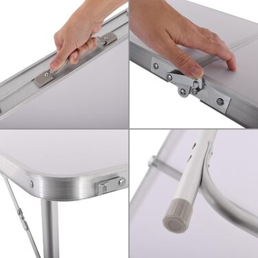 Складной кемпинговый стол белый Raburg