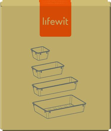 Органайзер для ящиков Lifewit с 4 размерами, система органайзера для туалетного столика, прозрачная пластиковая коробка для макияжа / ванной комнаты / ящика, настольные подносы для кухни, ювелирных изделий, спальни, офиса (33 шт. и)